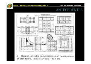 CES-JF | ARQUITETURA E URBANISMO | HAU II | Prof. Msc. Raphael Rodrigues 
ANTECEDENTES 
 