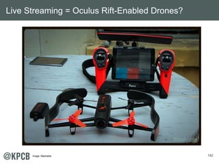 142
Live Streaming = Oculus Rift-Enabled Drones?
Image: Mashable.
 