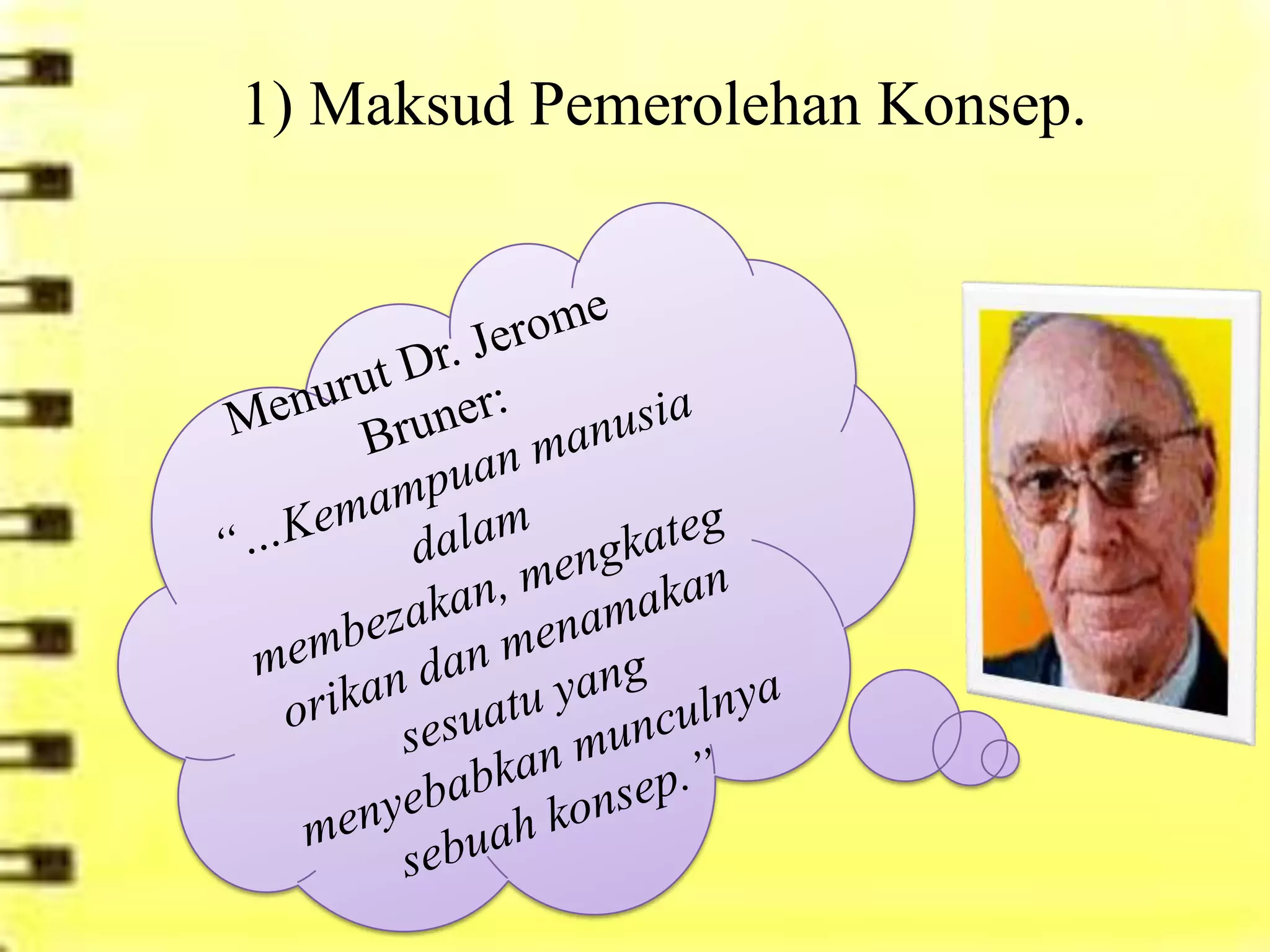 1) Maksud Pemerolehan Konsep.
 