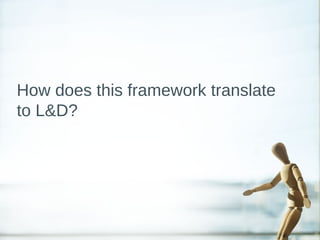How does this framework translate
to L&D?
 