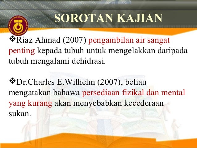 KAJIAN MENGENAI KECEDERAAN SUKAN SEMASA BERJOGING DI 