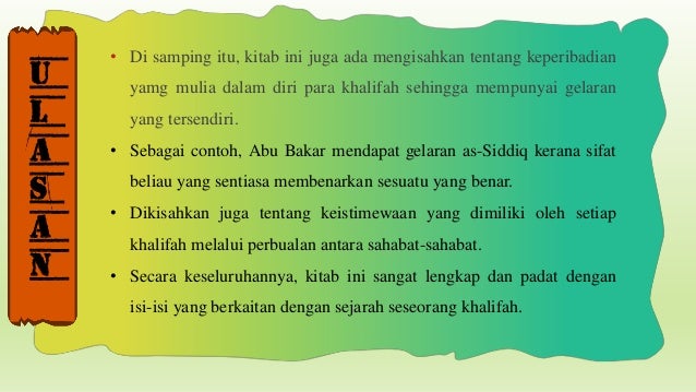 Sumber-sumber Pengajian Arab dan Tamadun Islam Era Khulafa 