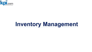 Inventory Management
 