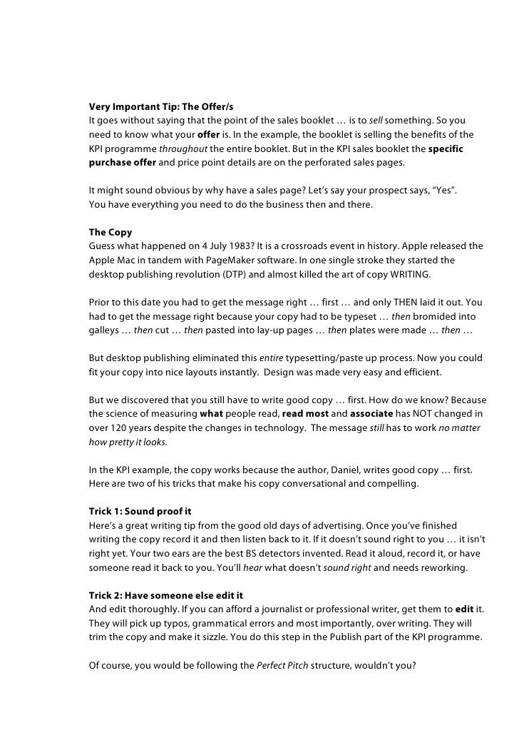 sales brochure example