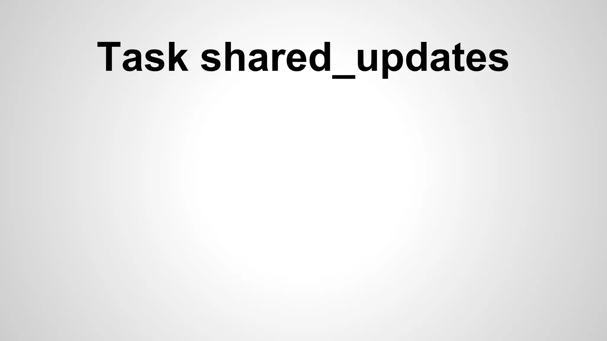 Task shared_updates