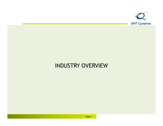 INDUSTRY OVERVIEW




         Page 11
 