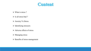 Stress Management | PPTX