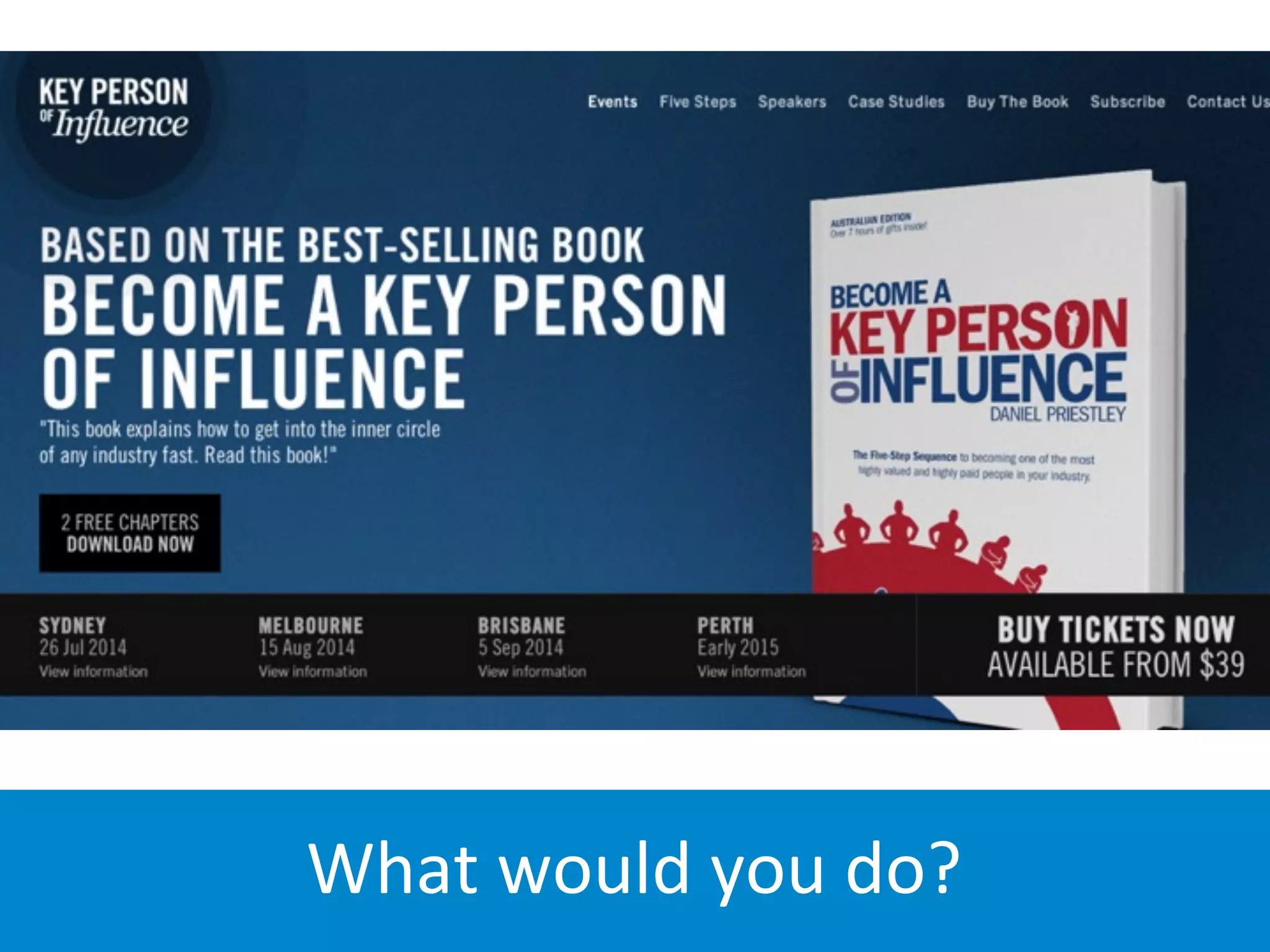 What	
  would	
  you	
  do?
 