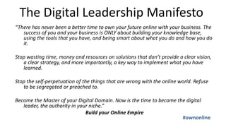 How To Kick Ass Online With Digital Leadership - Part 2: Social Media, Branding, Visuals & Videos for Online Marketing
