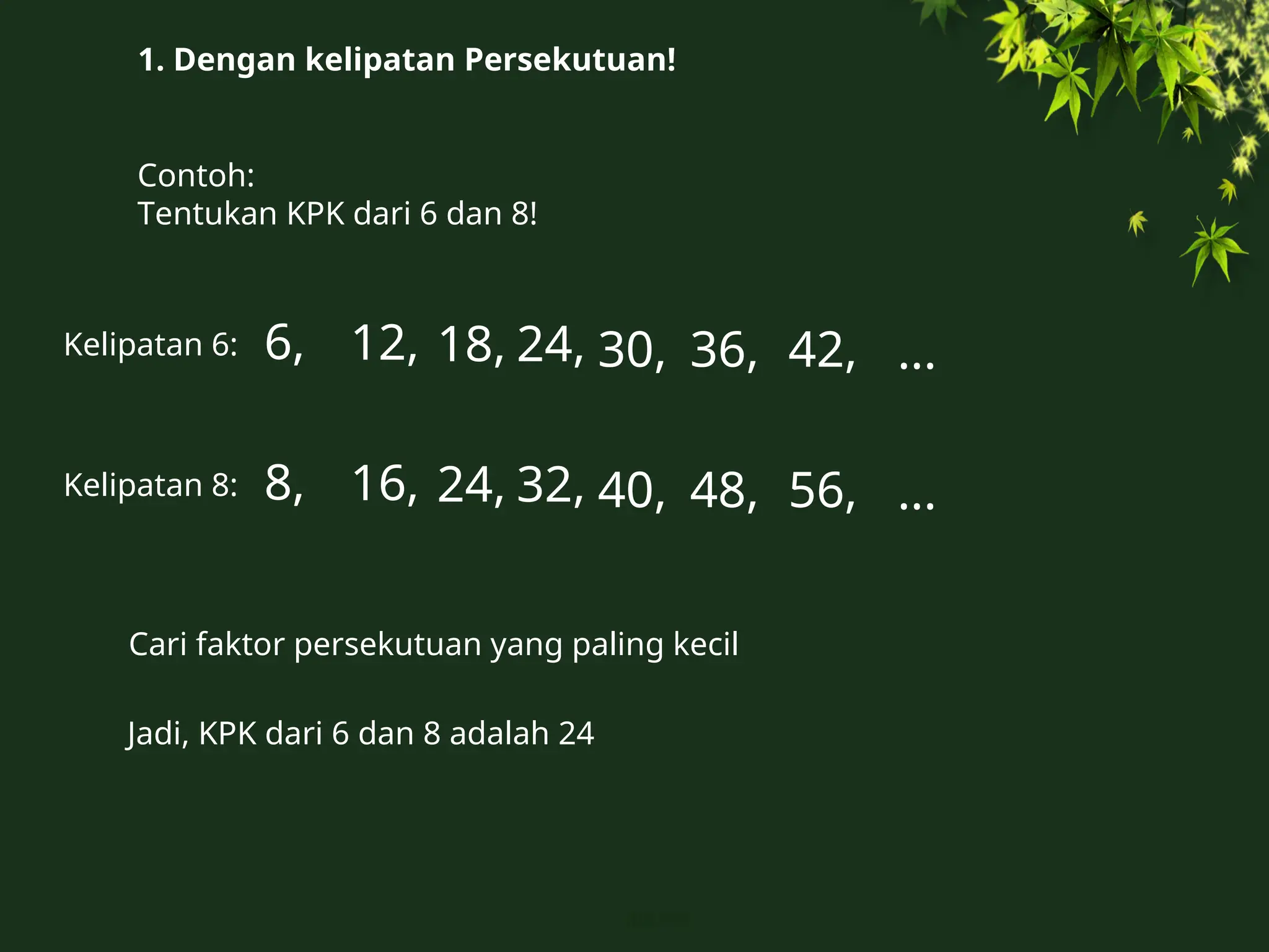 Kelipatan persekutuan terkecil kelas 4 sekolah dasar.ppt