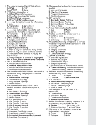 KPPSC Screening Test Solved Papers | PDF