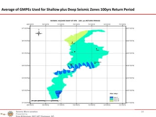 34Seismic Micro zonation
Presented by
Engr.M.Nouman, EEC UET Peshawar, KP.
Average of GMPEs Used for Shallow plus Deep Seismic Zones 100yrs Return Period
 