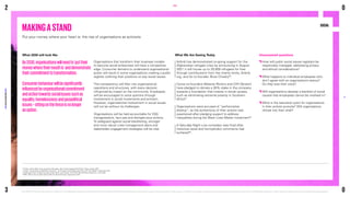 SOCIAL
What 2030 will look like
By2030,organisationswillneedto‘puttheir
moneywheretheirmouthis’anddemonstrate
theircommitmenttotransformation.
Consumerbehaviourwillbesignificantly
influencedbyorganisationalcommitment
andactiontowardssocialissuessuchas
equality,homelessnessandgeopolitical
issues–sittingonthefenceisnolonger
anoption.
Organisations that transform their business models
to become social enterprises will have a competitive
edge. Consumer demand to understand organisational
action will result in some organisations creating a public
register outlining their positions on key social issues.
This transparency will filter into organisational
operations and structures, with every decision
influenced by impact on the community. Employees
will be encouraged to voice opinions through
involvement in social movements and activism.
However, organisational involvement in social issues
will not be without its challenges.
Organisations will be held accountable for ESG
transgressions, faux pas and disingenuous actions.
To safeguard against social blacklisting, stronger
and more robust crisis management plans and
stakeholder engagement strategies will be vital.
MAKINGASTAND
Put your money where your heart is: the rise of organisations as activisits
46
Forbes, Airbnb Offers Free Housing to Refugees, Says Proper Safeguards Will Be in Place, August 2021.
47
Forbes, Canva Raises at $40 Billion Valuation – Its Founders Are Pledging Away Most Of Their Wealth, September 2021
48
Washington Post, As Big Corporations Say ’Black Lives Matter,’ Their Track Records Raise Scepticism, June 2020.
49
NPR, ‘SNL
’ Fires Comedian Shane Gillis For Racist Remarks, September 2019.
Unanswered questions

How will public social issues registers be
responsibly managed, addressing privacy
and ethical considerations?

What happens to individual employees who
don’t agree with an organisation’s stance?
Do they lose their voice?

Will organisations develop a blacklist of social
causes that employees cannot be involved in?

What is the saturation point for organisations
in their activist pursuits? Will organisations
retreat into their shell?
What We Are Seeing Today
Airbnb has demonstrated on-going support for the
Afghanistan refugee crisis by announcing in August
2021 it will house up to 20,000 refugees for free
through contributions from the charity entity, Airbnb.
org, and its co-founder, Brian Chesky46
.
Canva co-founders Melanie Perkins and Cliff Obrecht
have pledged to donate a 30% stake in the company
towards a foundation that invests in social causes,
such as eliminating extreme poverty in Southern
Africa47
.
Organisations were accused of “performative
allyship”, as the authenticity of their actions was
questioned after pledging support to address
inequalities during the Black Lives Matter movement48
.
A Saturday Night Live comedian was fired after
historical racial and homophobic comments had
surfaced49
.
SOCIAL
2
KPMG
2030
ESG
PREDICTIONS
REPORT
©2021 KPMG, an Australian partnership and a member firm of the KPMG global organisation of independent member firms affiliated with KPMG international limited, a private english company limited by guarantee. 
All rights reserved. The KPMG name and logo are trademarks used under license by the independent member firms of the KPMG global organisation. Liability limited by a scheme approved under professional standards legislation.
23
3
0
0
 