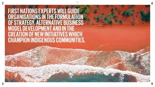 FIRSTNATIONSEXPERTSWILLGUIDE
ORGANISATIONSINTHEFORMULATION
OFSTRATEGY,ALTERNATIVEBUSINESS
MODELDEVELOPMENTANDINTHE
CREATIONOFNEWINITIATIVESWHICH
CHAMPIONINDIGENOUSCOMMUNITIES.
0
0
26
©2021 KPMG, an Australian partnership and a member firm of the kpmg global organisation of independent member firms affiliated with KPMG international limited, a private english company limited by guarantee. 
All rights reserved. The KPMG name and logo are trademarks used under license by the independent member firms of the kpmg global organisation. Liability limited by a scheme approved under professional standards legislation.
3
KPMG
2030
ESG
PREDICTIONS
REPORT
2 SOCIAL
 