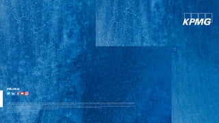 The information contained in this document is of a general nature and is not intended to address the objectives, financial situation or needs of any particular individual or entity. It is provided for information purposes only and does not constitute, nor should it be regarded in any manner whatsoever, as advice and is not
intended to influence a person in making a decision, including, if applicable, in relation to any financial product or an interest in a financial product. Although we endeavour to provide accurate and timely information, there can be no guarantee that such information is accurate as of the date it is received or that it will
continue to be accurate in the future. No one should act on such information without appropriate professional advice after a thorough examination of the particular situation.
To the extent permissible by law, KPMG and its associated entities shall not be liable for any errors, omissions, defects or misrepresentations in the information or for any loss or damage suffered by persons who use or rely on such information (including for reasons of negligence, negligent misstatement or otherwise).
©2021 KPMG, an Australian partnership and a member firm of the KPMG global organisation of independent member firms affiliated with KPMG International Limited, a private English company limited by guarantee. All rights reserved.
The KPMG name and logo are trademarks used under license by the independent member firms of the KPMG global organisation.
Liability limited by a scheme approved under Professional Standards Legislation.
December 2021. 803231466FIRM.
KPMG.COM.AU
 