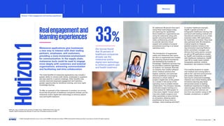 Horizon
1 Realengagementand
learningexperiences
Metaverse applications give businesses
a new way to interact with their trading
partners, employees, and customers,
providing a more immersive environment
for communication. In the supply chain,
metaverse tools could be used to engage
more deeply with customers and external
organizations, enhancing communication
and facilitating real-time collaboration.
The initial benefits of metaverse applications may include a
greater ability to connect with clients, employees or suppliers,
and less need for in-person meetings. Other benefits may
include improved employee engagement and retention,
greater opportunities for workforce training, and more rapid
knowledge sharing.
To offer an example of the metaverse in practice, our survey
found that 33 percent of healthcare companies already use the
metaverse and/or digital twin technology to enhance patient
care and health treatment.
28
Nicholls, Jane, Unleashing the potential of digital twins, CSIRO Resourceful, Issue 20
29
GigXR, GigXR Holoscenarios Named toTime’s List ofThe Best Inventions of 2022
Our survey found
that 33 percent of
healthcare companies
already use the
metaverse and/or
digital twin technology
to enhance patient care
and health treatment
33%
An additional 36 percent that aren’t
using these technologies today
are exploring the capabilities.
Some healthcare organizations are
using the metaverse along with
spatial computing technologies,
video conferencing, and 5G
to provide real-time virtual
support and analysis of surgical
procedures occurring in an actual
operating room.
The introduction of augmented
reality and metaverse also opens
the door to augmented care models.
By removing physical boundaries
and facilitating the transfer of
knowledge, healthcare services may
be provided to patients regardless
of location. For example, Brainlab
(a company that creates software-
driven medical solutions that
digitize, optimize, and automate
clinical workflows) is leveraging
advances in virtual reality to
project a digital twin of the patient
on a screen in the corner of the
operating room to enable remote
collaboration.The company recently
conducted surgery training on a
virtual patient for 2000 people. In
a few years, digital “human twins”
may even enable surgeons and
other specialists to leave training
to computers, allowing senior
practitioners to focus more on
strategic, value-creating activities28
.
In another healthcare example,
GigXR, a global provider of
holographic healthcare training, has
partnered with leading medical and
educational institutions to co-create
extended reality (XR) applications
for healthcare simulation.They have
also partnered with 3D interactive
medical experts to integrate
detailed anatomy content to the
Gig Immersive Learning Platform,
which centralizes, manages, and
delivers third party partner content,
as well as XR applications created
by GigXR, and modules co-created
with healthcare institutions. GigXR
uses XR to create hyper-realistic
holographic patients, medical
equipment, and anatomy models.
This enables students to master
vital medical and nursing skills in
safe-to-fail, real-time environments
that enable collaborative XR
learning for enhanced knowledge
retention and critical thinking skills.
Immersive learning also helps
democratize access to leading
healthcare expertise by bridging
resource gaps among institutions
around the world. Learners can
join from any location using an XR
headset, smartphone, or tablet29
.
© 2023 Copyright owned by one or more of the KPMG International entities. KPMG International entities provide no services to clients. All rights reserved.
56
The future of supply chain
Metaverse
Horizon 1: Real engagement and learning experiences
Foreword Executive summary Current context
Sustainable
supply chains
Advanced
robotics and
automation
Workforce of
the future
Distributed ledger
technologies and
digital money
Sectoral
transformations
Conclusion Contacts
Horizon 2:The digital twin in the supply chain Horizon 3: Physical supply chains go virtual Countdown to your metaverse
Metaverse Conclusion
Implementation challenges
 