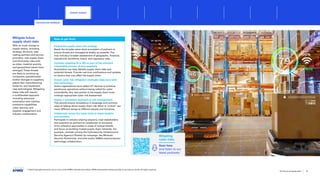 Mitigate future
supply chain risks
With so much change to
supply chains, including
strategy, structure, new
trading partners and service
providers, new supply chain
and third-party risks such
as cyber, material scarcity,
and geopolitical issues have
emerged.These threats
are likely to continue as
companies operationalize
further changes to suppliers,
adjust their manufacturing
footprint, and implement
new technologies. Mitigating
these risks will require
a multifaceted approach
including advanced
automation and robotics,
predictive capabilities,
cyber security, and
supplier engagement and
industry collaboration.
Mitigating
cyber risks
Scan here
and listen to our
latest podcasts
Extend the supply chain risk strategy.
Reach the broader value chain ecosystem of partners to
ensure threats are managed as widely as possible.This
may include a broader assessment of geographic, financial,
operational, workforce, brand, and regulatory risks.
Consider adopting AI or ML as part of the standard
onboarding process of new suppliers.
Automation can help identify supply chain risks and
potential threats. Provide real-time notifications and updates
on factors that may affect the supply chain.
Ensure cyber risk mitigation strategies keep pace with
new technology.
Some organizations have added IoT devices to enhance
warehouse operations without being vetted for cyber
vulnerability. Any new parties in the supply chain must
undergo appropriate cyber risk assessment.
Deploy a consistent approach to risk management.
This should ensure consistency in language and common
ways of talking about supply chain risk. What is “critical” can
mean different things to different people and functions.
Collaborate across the value chain to share insights
and innovate.
Participate in industry sharing sessions, treat stakeholders
and suppliers as partners to collaborate on solutions,
drive collective approaches in areas of mutual benefit,
and focus on building trusted supply chain networks. For
example, consider joining the Cybersecurity Infrastructure
Security Agency’s Shields Up campaign, the Minerals
Security Partnership, and Intel and/or ASML
’s semiconductor
technology collaboration.
How to get there
© 2023 Copyright owned by one or more of the KPMG International entities. KPMG International entities provide no services to clients. All rights reserved.
9
The future of supply chain
Current context
Survival and resilience
Foreword Executive summary
Sustainable
supply chains
Advanced
robotics and
automation
Workforce of
the future
Distributed ledger
technologies and
digital money
Sectoral
transformations
Metaverse Conclusion Contacts
Current context Macro mandates Future ready Conclusion
 