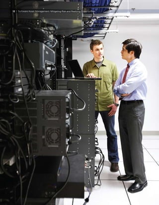 12 | Software Asset Management: Mitigating Risk and Realizing Opportunities




© 2009 KPMG International. KPMG International is a Swiss cooperative. Member firms of the KPMG network of independent firms are affiliated with KPMG International. KPMG International provides no client services. No member firm has any
authority to obligate or bind KPMG International or any other member firm vis-à-vis third parties, nor does KPMG International have any such authority to obligate or bind any member firm. All rights reserved.
 