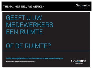 INFORMATION AND COMMUNICATIONS SOLUTIONS (ICS)ICS levert communicatieoplossingen die betrouwbaar en vernieuwend zijn en adviseert over het effectieve gebruik ervan. ICS regelt ook het beheer van deze oplossingen. Personal: Oplossingen voor persoonlijke communicatie en samenwerking gericht op  persoonlijke performance en bedrijfsresultaten Enterprise: IP netwerk infrastructuur en horizontale IP spraak-, internet en video communicatie diensten voor het groot, midden en kleinbedrijf Customer Interaction: bedrijfskritische contact-centers, service centers, dealingrooms en noodhulpverlening oplossingen