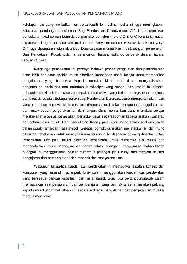 Membandingbeza Prinsip Kaedah Kodaly Pendekatan Orff Dan Dalcroze Da