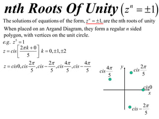 Units In Math Roots X2 T01 07 nth roots of unity | PDF