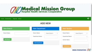 MMG FEDERATION
Branch Registration
 