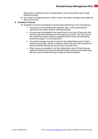 Issue Management Plan | PDF