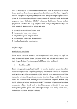 Menggalakkan penglibatan pelajar; 