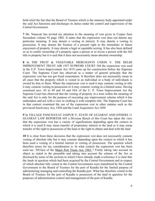 Kandla Port Trust vs State of Gujarat | DOC