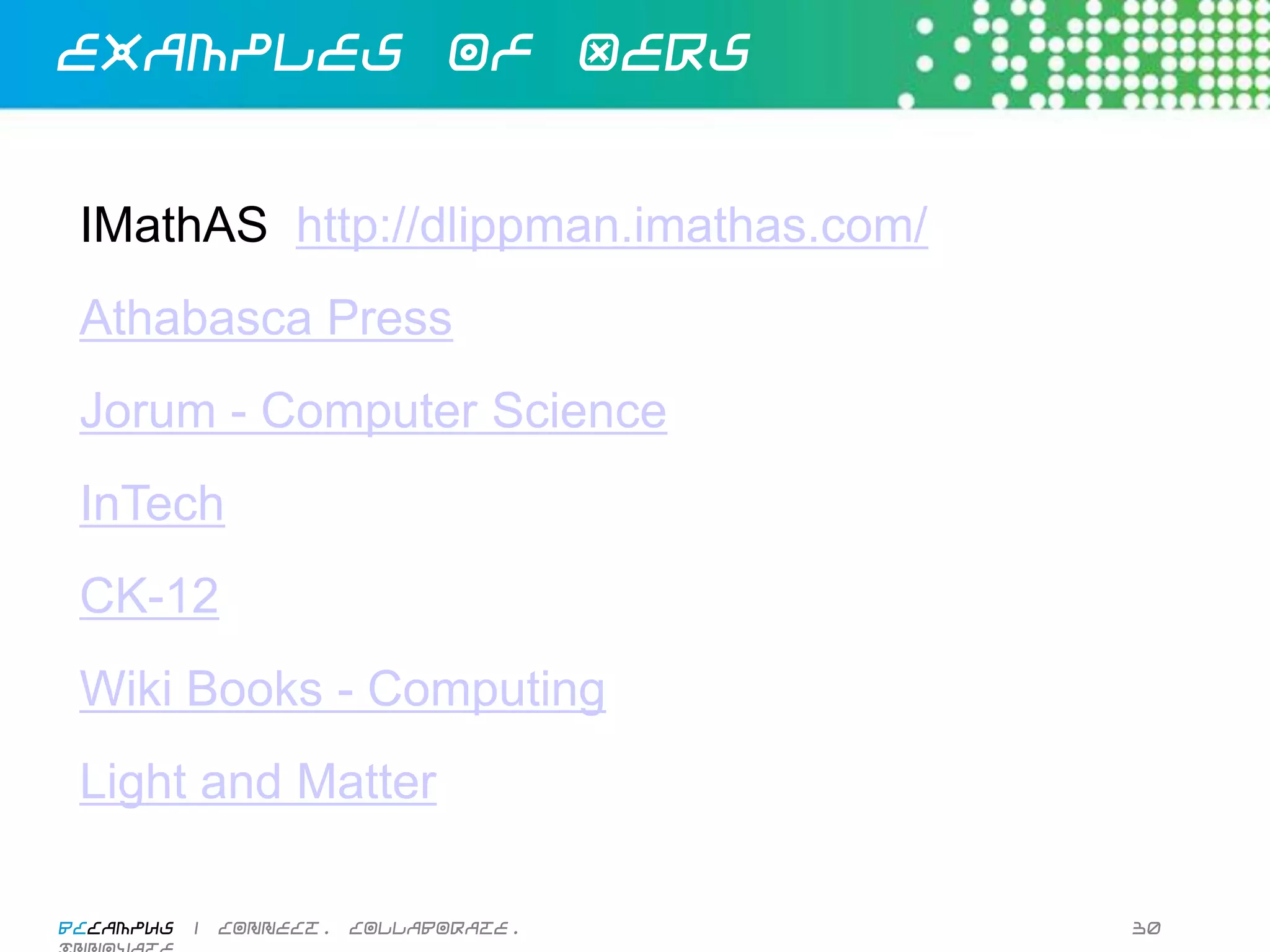 PressBooks at BCcampus

PressBooks at BCcampus




BCcampus | connect. collaborate. innovate.   29
 