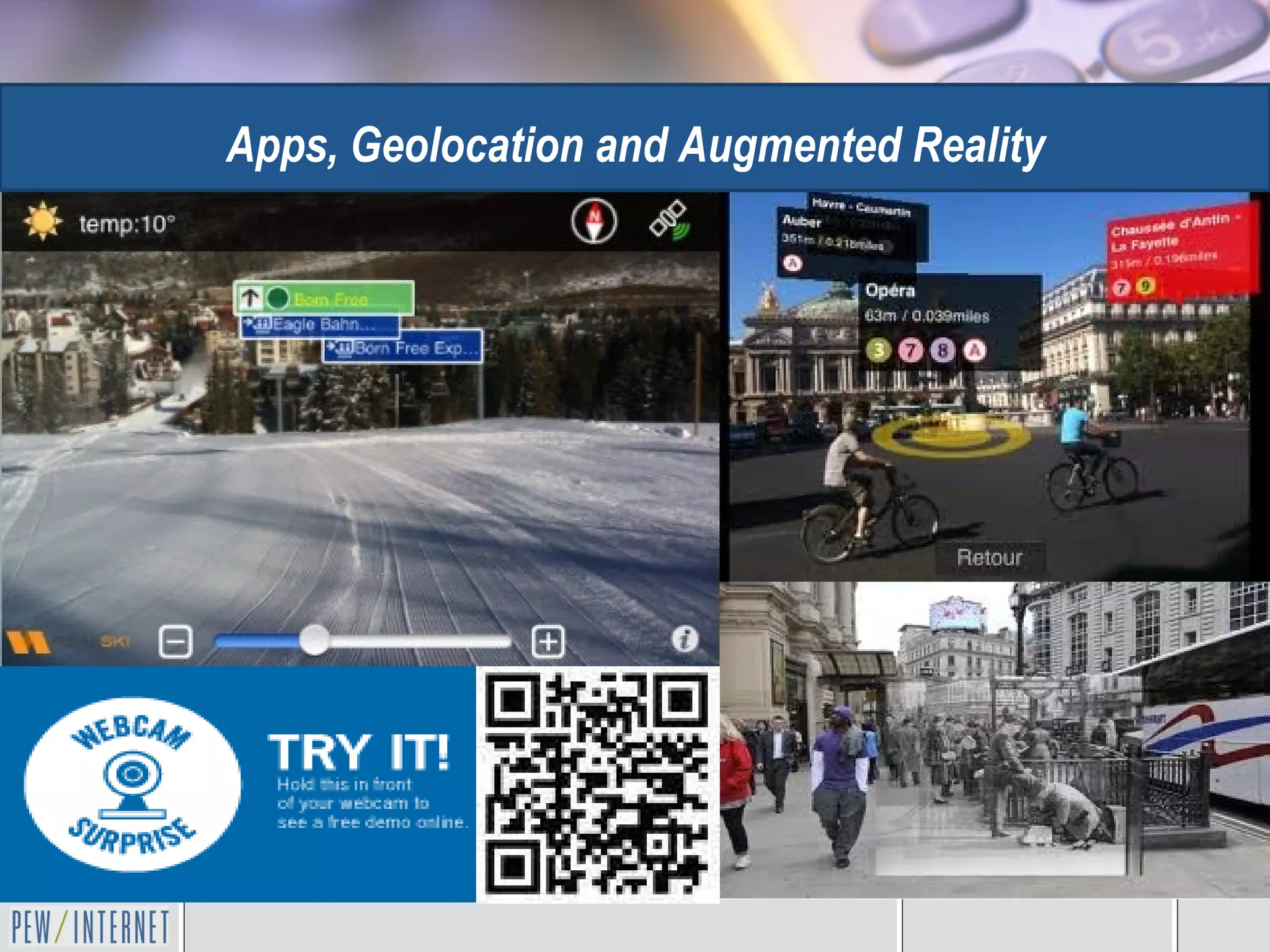 Apps, Geolocation and Augmented Reality
 