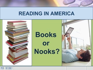 READING IN AMERICA



    Books
      or
    Nooks?
 