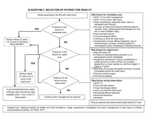 Concussion Ct Algorithm cpg early_management_of_head_injury | PDF