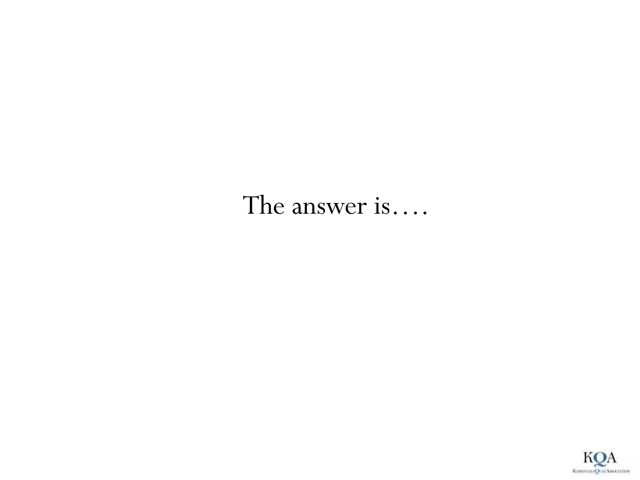 The answer is….
 