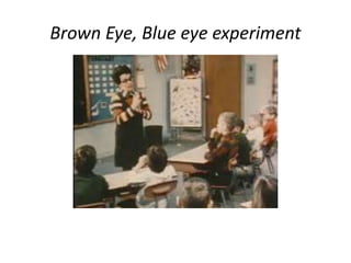 Brown Eye, Blue eye experiment 
 