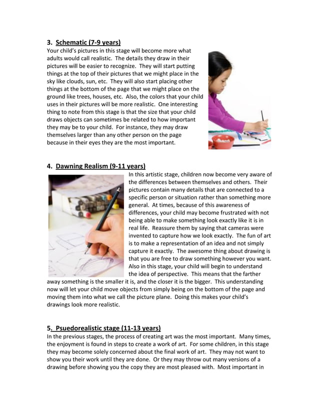 Stages of artistic development | PDF | Drawing and Sketching | Arts and ...
