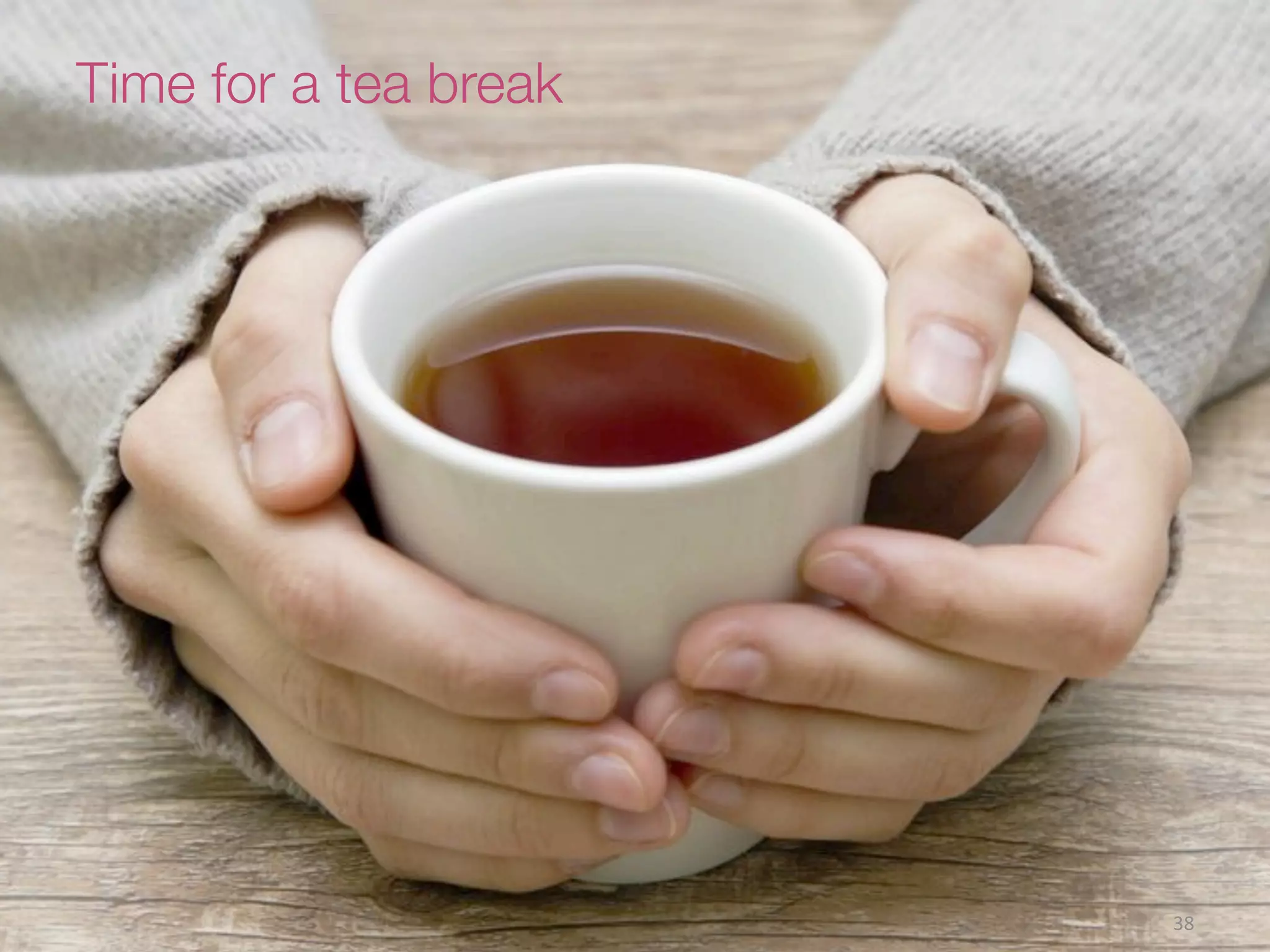 Time for a tea break
38(
 