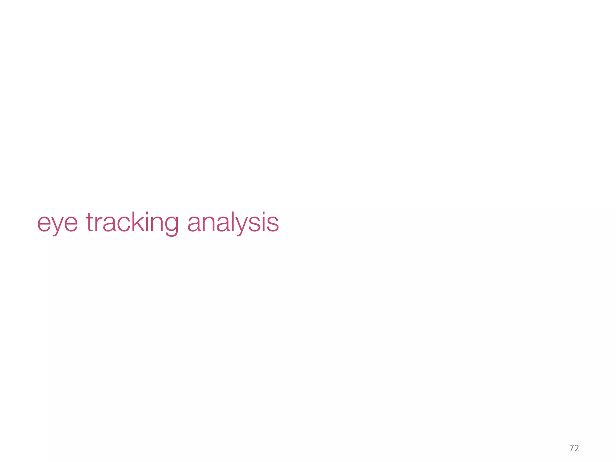eye tracking analysis
72(
 