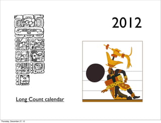 2012



                 Long Count calendar


Thursday, April 4, 13
 
