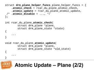Kernel Recipes 2015: Anatomy of an atomic KMS driver | PDF