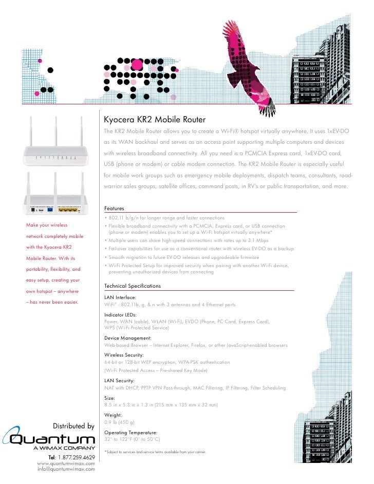 KR2 Kyocera Router Product Brochure