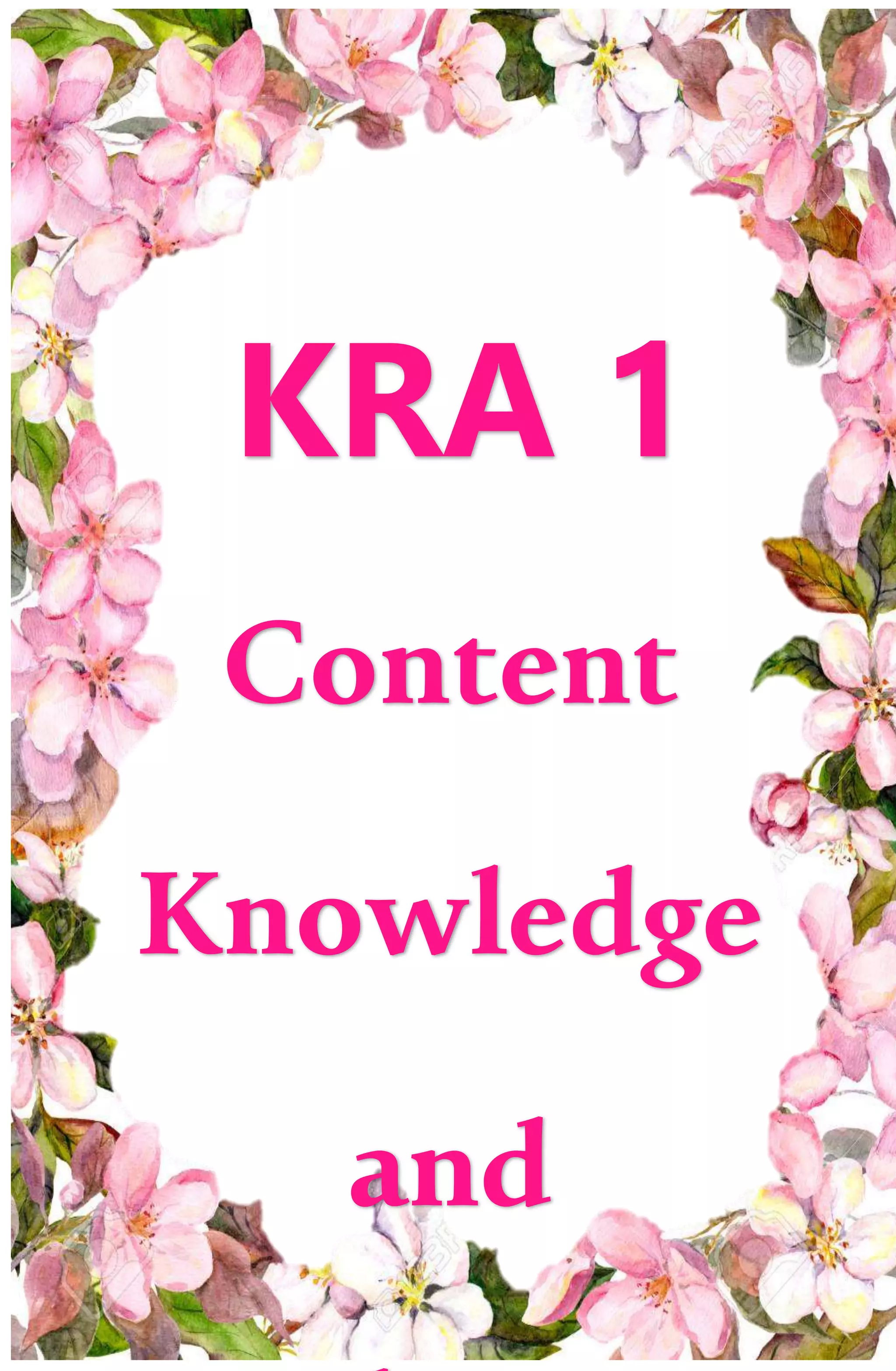 KRA 1 and 2 | DOCX