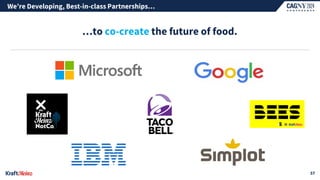 We’re Developing, Best-in-class Partnerships…
57
…to co-create the future of food.
 