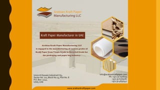 Kraft Paper Manufacturer in UAE