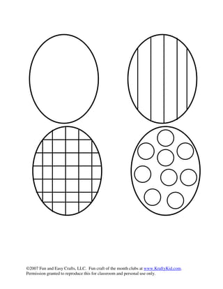 Kraftykid.Com Easter Egg Template