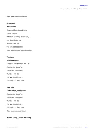 K raheja corp_in_india_company_profile