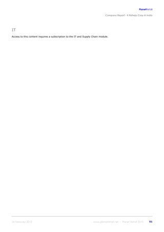 K raheja corp_in_india_company_profile