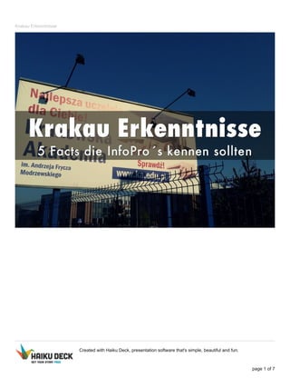 5 Wichtige Erkenntnisse für Information Professionals aus Krakau
