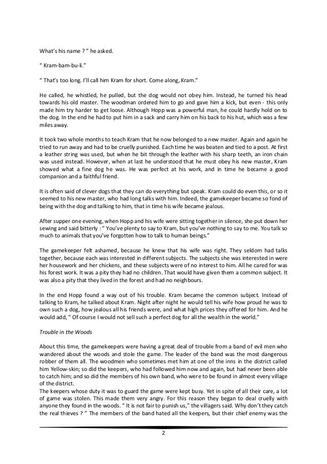 story about a dog and his master