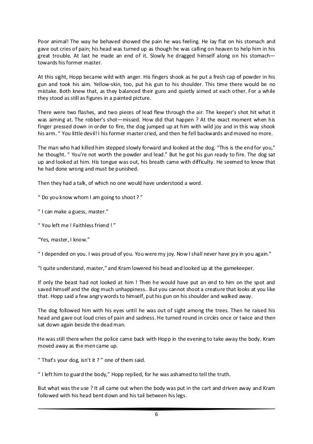 story about a dog and his master